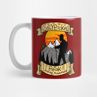 sillypickel peak. hiking adventure. travel humor. Mug